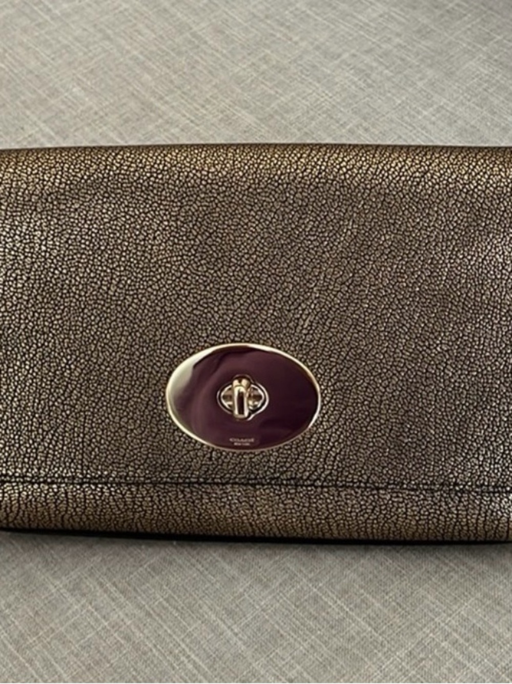 🆕 Coach FALL Exclusive Bronze/Gold Leather Crossbody Retail $298